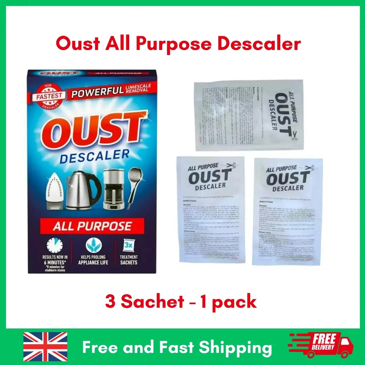 Oust All Purpose Descaler 3 x 25ml