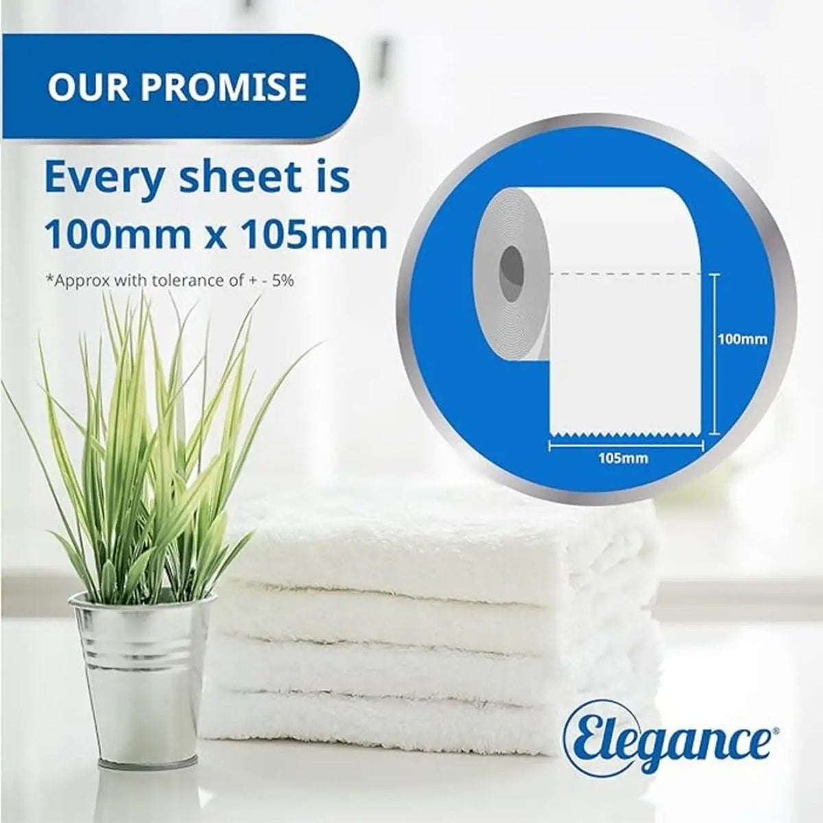 Elegance Feather Soft Toilet Tissue, 3-Ply, 9 Rolls