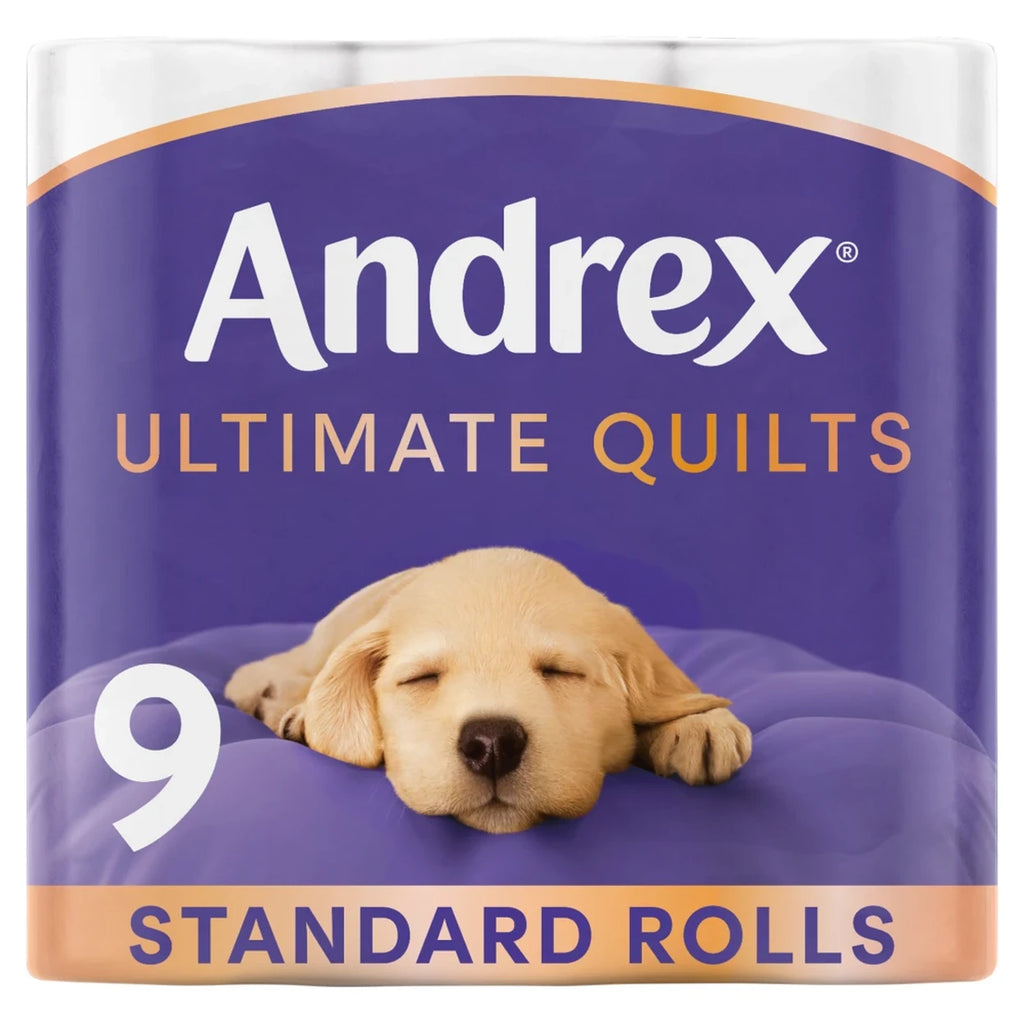 Andrex Ultimate Quilts Toilet Tissue, 3-Ply, 9 Mega Rolls