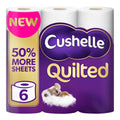 Cushelle Quilted Toilet Tissue 3 Ply 6 Rolls 1,416 Sheets Soft & Strong (236)