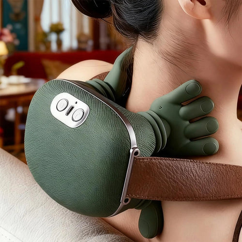 Hand Shaped Neck & Shoulder Massager Deep Tissue Tool USB-C Adjustable Strap Pro