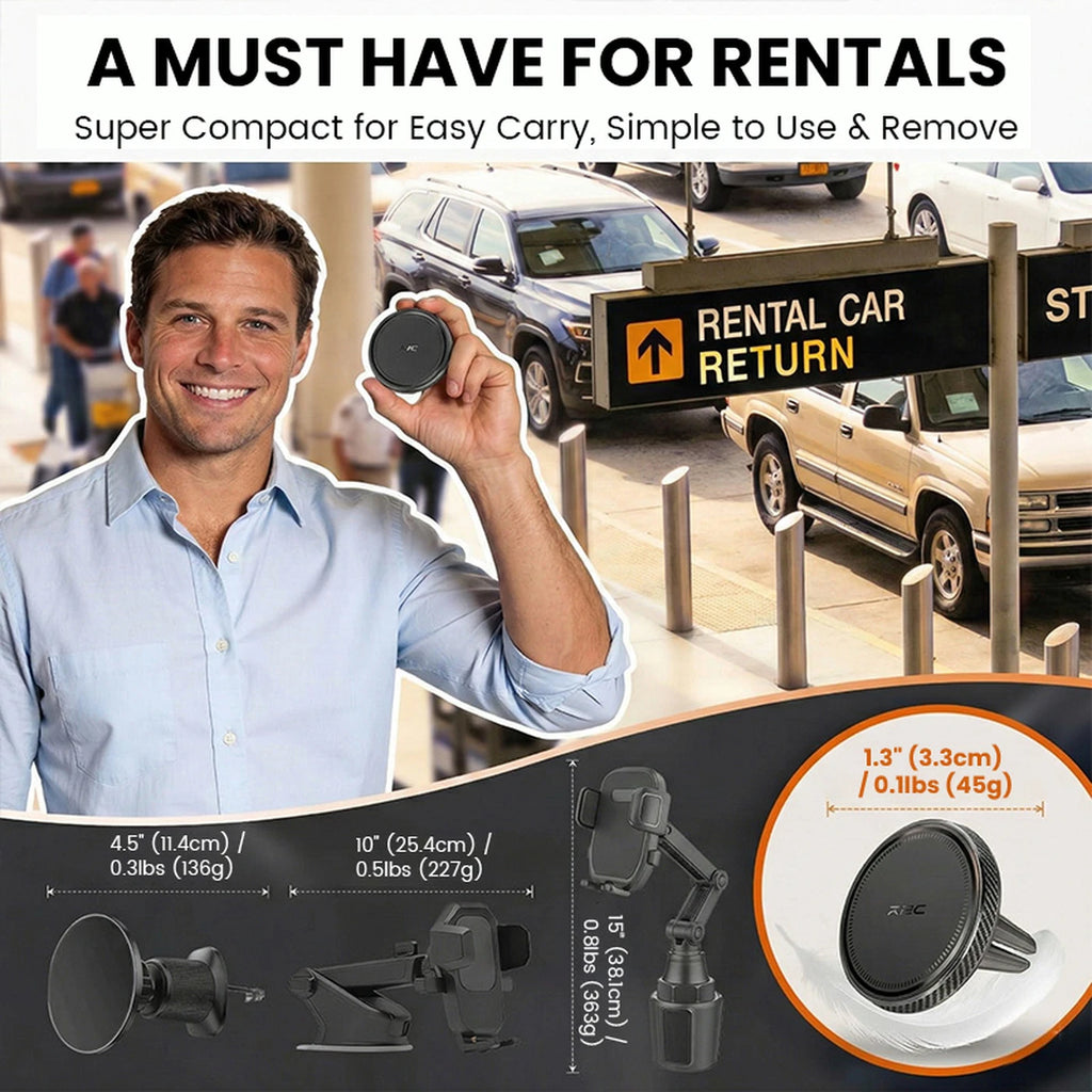 15W Magnetic Wireless Car Charger Mount Air Vent Dash Phone Holder For iPhone 15