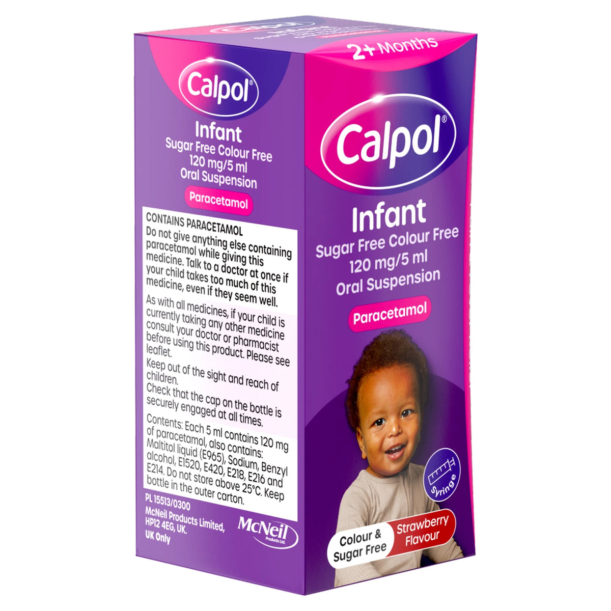 Calpol Infant Sugar & Colour-Free Oral Suspension 2+ Months 100ml