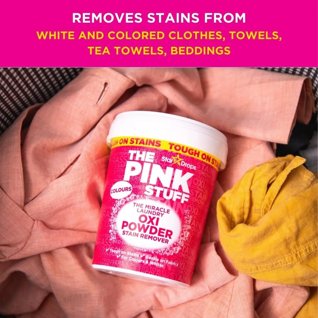 Star Drops The Pink Stuff The Miracle Laundry Oxi Powder Stain Remover Colours 1kg