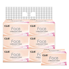 【Back-to-School】C&S Facial Tissues， Floral Scent，3-Ply， 720 Sheets (120 Sheets * 6 Packs)， Family Sharing Pack， Economical