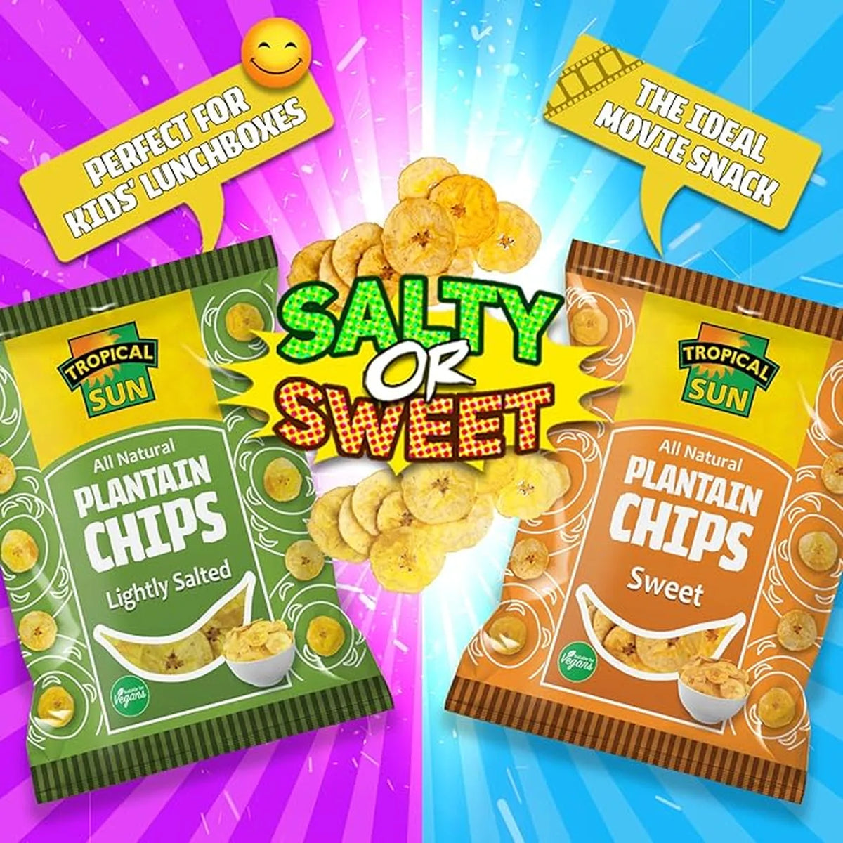 Naturally Sweet Plantain Chips Crispy Snack 450g