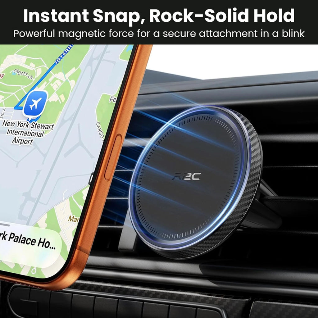 15W Magnetic Wireless Car Charger Mount Air Vent Dash Phone Holder For iPhone 15