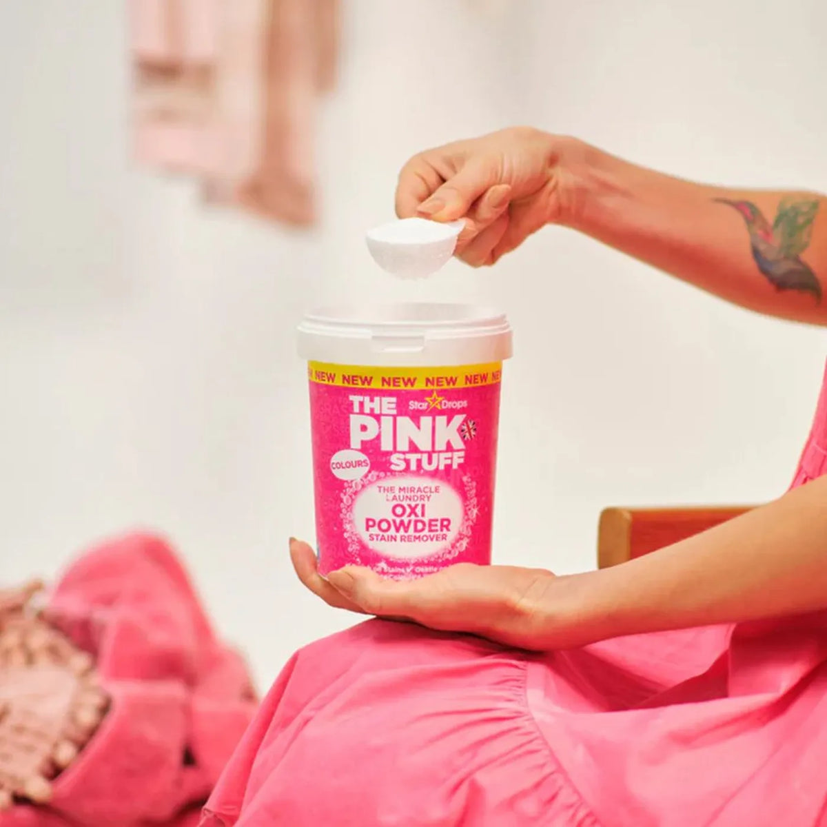 Star Drops The Pink Stuff The Miracle Laundry Oxi Powder Stain Remover Colours 1kg